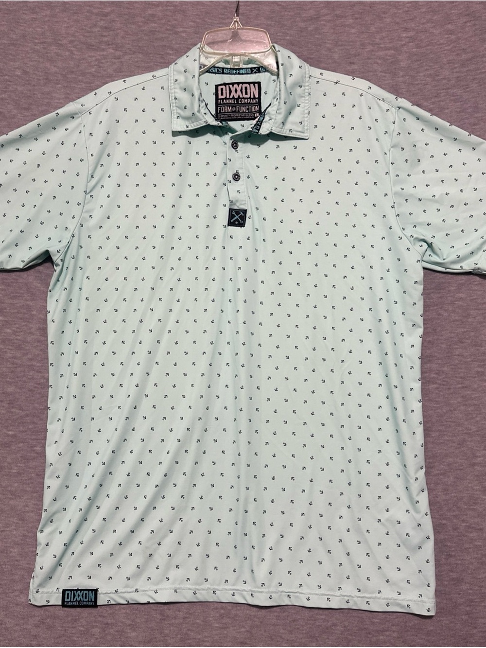Dixxon Flannel Co. shirt Men's L Mint Green "The Anchors Away" D-Sport Polo SS